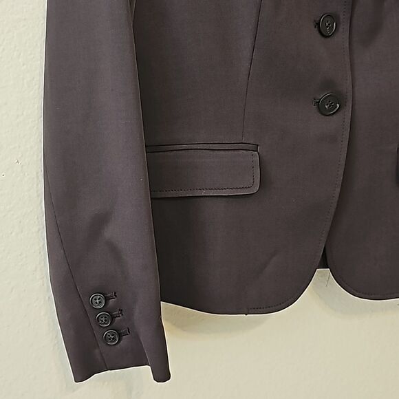 J. Crew super 120’s blazer, black, EUC size 6P - Picture 3 of 9